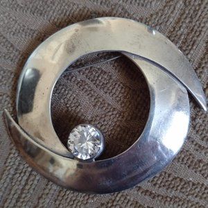Modernist Sterling Silver Brooch / Pin, Taxco Mexico